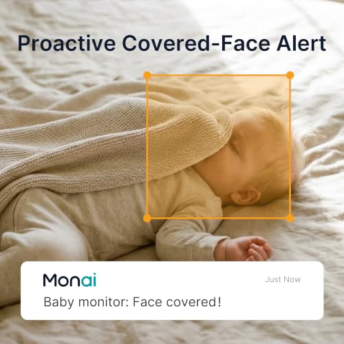Image of Monai Pro 4K Smart WiFi Baby Monitor with Camera and Audio, Mount, AI App