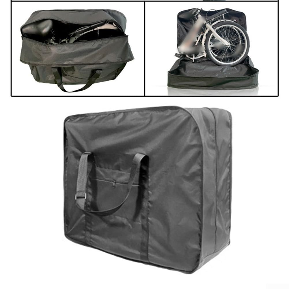 Borsa Bicicletta Pieghevole Poliestere Leggera Nera