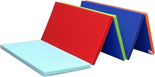 Colchoneta de gimnasia plegable de 75 x 31 x 1.2 pulgadas, para entrenamiento muscular, para niños, para jugar horizontal, para yoga, deportes,