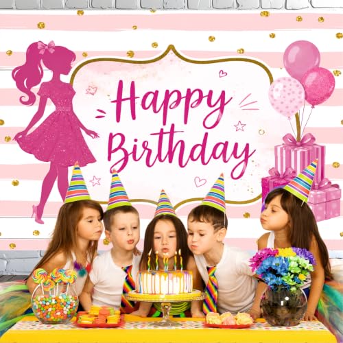 Image of Princess Birthday Banner | Royal Theme Party Backdrop | Kids Birthday Photo Booth Background (Pack of 1, Size: 5x4 Feet)