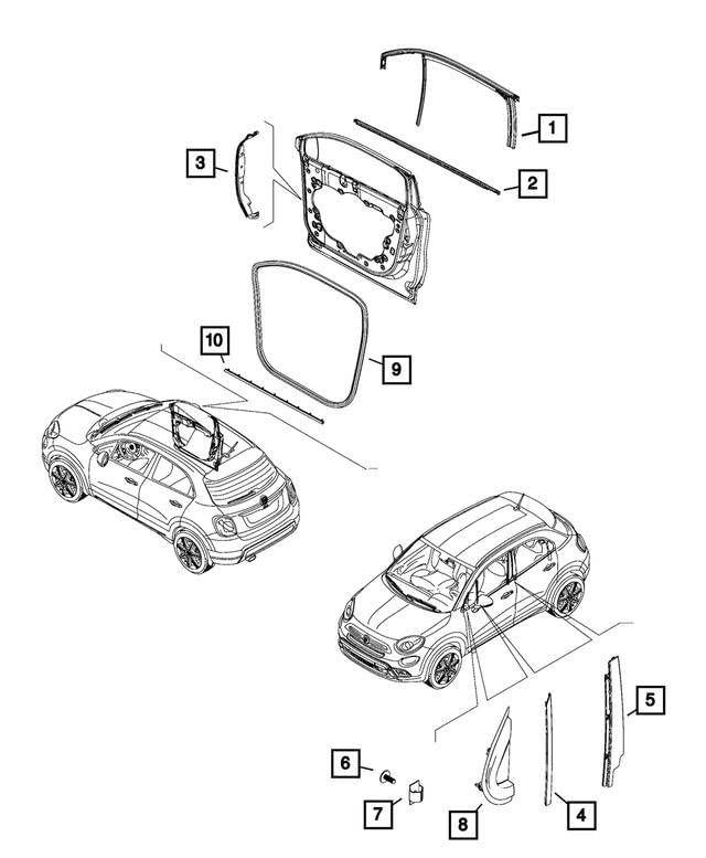 Mopar 68285253AA Applique a pillar miniatura 5