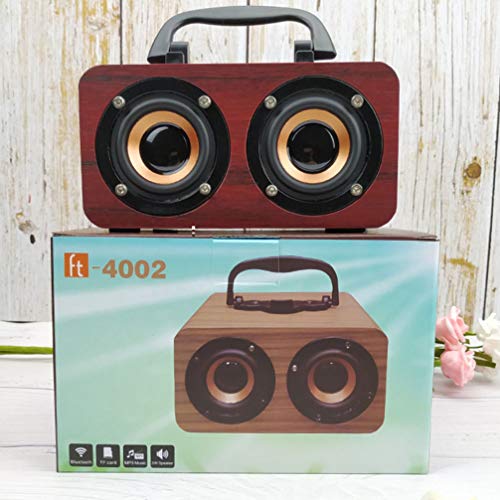 Vosarea Enceinte Bluetooth en Bois Vintage rétro Haut-Parleur sans Fil Haut-Parleur Portable Haut-Parleur avec Son HD et Basse (Rouge) - Les Beatles, Paul McCartney, John Lennon, RIngo Starr, George Harrison Vosarea Enceinte Bluetooth en Bois Vintage rétro Haut-Parleur sans Fil Haut-Parleur Portable Haut-Parleur avec Son HD et Basse (Rouge) – Image 4