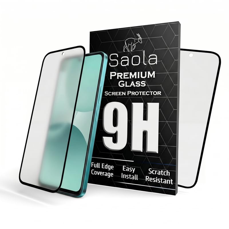 Image of Saola Anti-Glare Matte Screen Protector for realme P4X 5g | Smooth Touch Finish, 9H Strength Glass, Full Coverage, Bubble-Free Installation Kit | Quick & Easy Application | Pack of 1