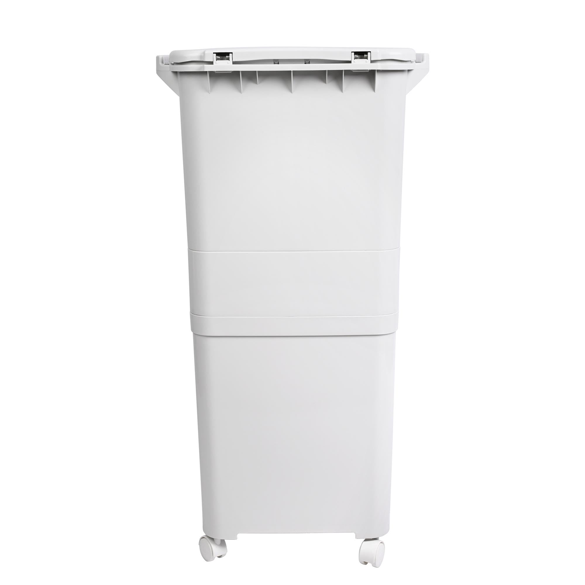 Poubelle de recyclage à tri sélectif 42 L triple compartiment avec pédale roulettes poignée