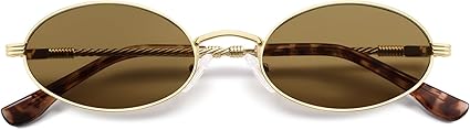 Retro Oval Cat Eye Sunglasses for Women Y2k Trendy Narrow 90s Sunnies Designer Sun Glasses AP3721