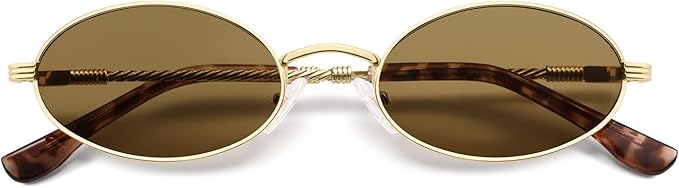 Retro Oval Cat Eye Sunglasses for Women Y2k Trendy Narrow 90s Sunnies Designer Sun Glasses AP3721