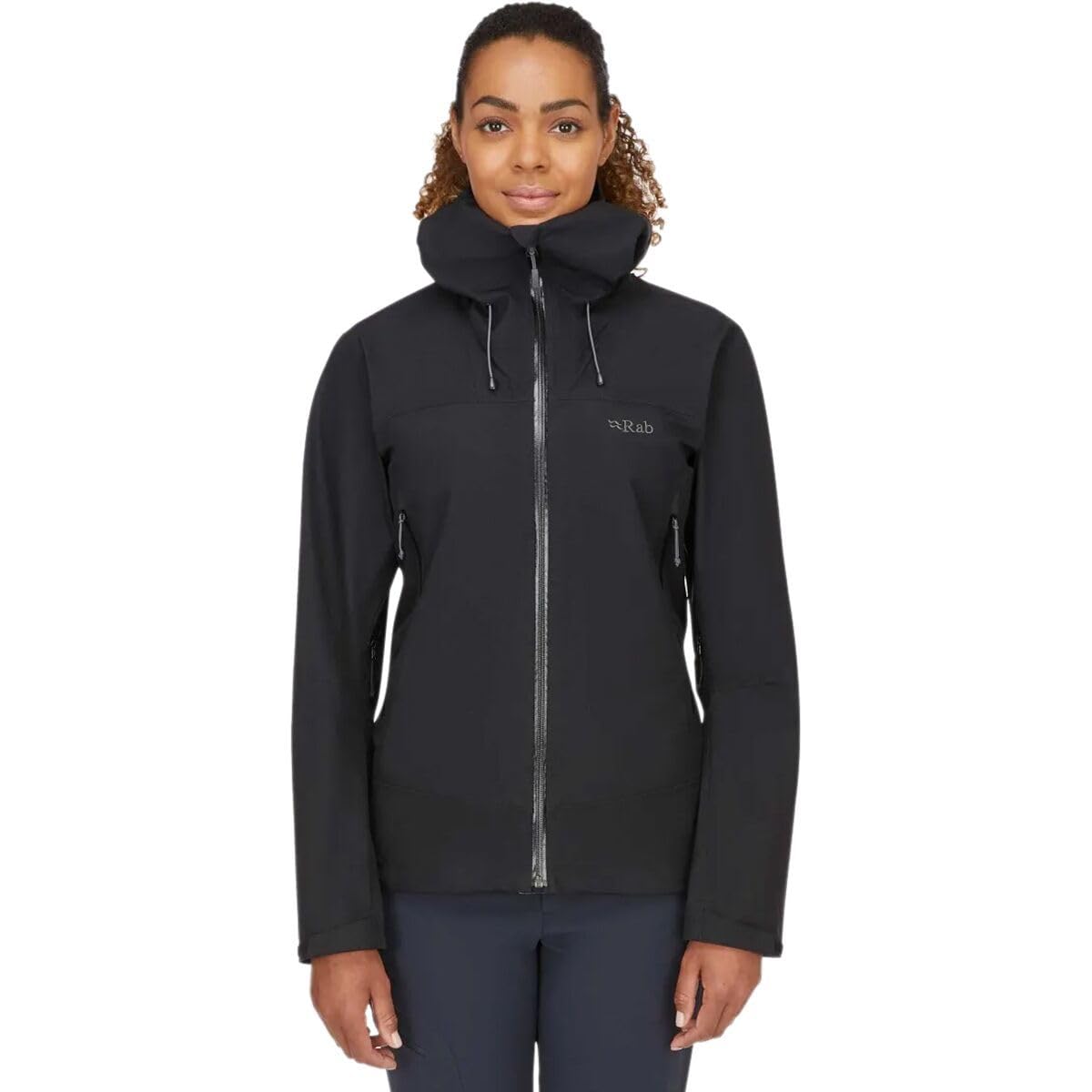 Rab Women's Namche GTX Jacket GORE-TEX Waterproof Breathable Rain Shell for Trekking & Everyday Use - Black - 10