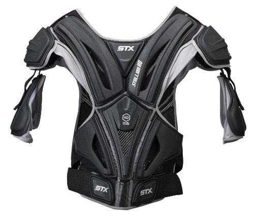 STX Lacrosse Stallion HD Shoulder Pad, Black, Medium