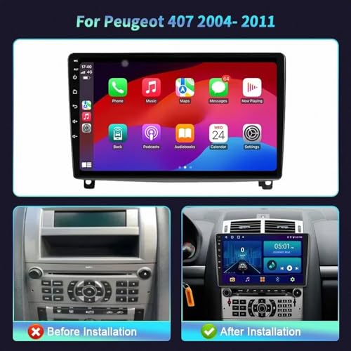 Navegación de video autoradio táctil para Peugeot 407 2004-2011 con Bluetooth manos libres 2