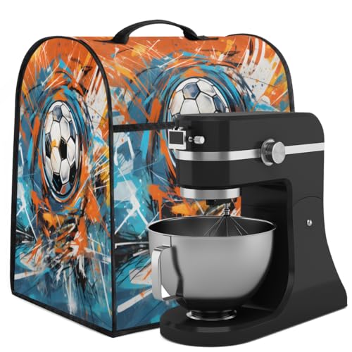 Coffee Maker Cover Abstract Football Kitchen Appliance Covers Small Appliance Covers Blender Cover Juicer Cover Dust Covers for Kitchen Appliances with Top Handle and Pockets,Washable,C149