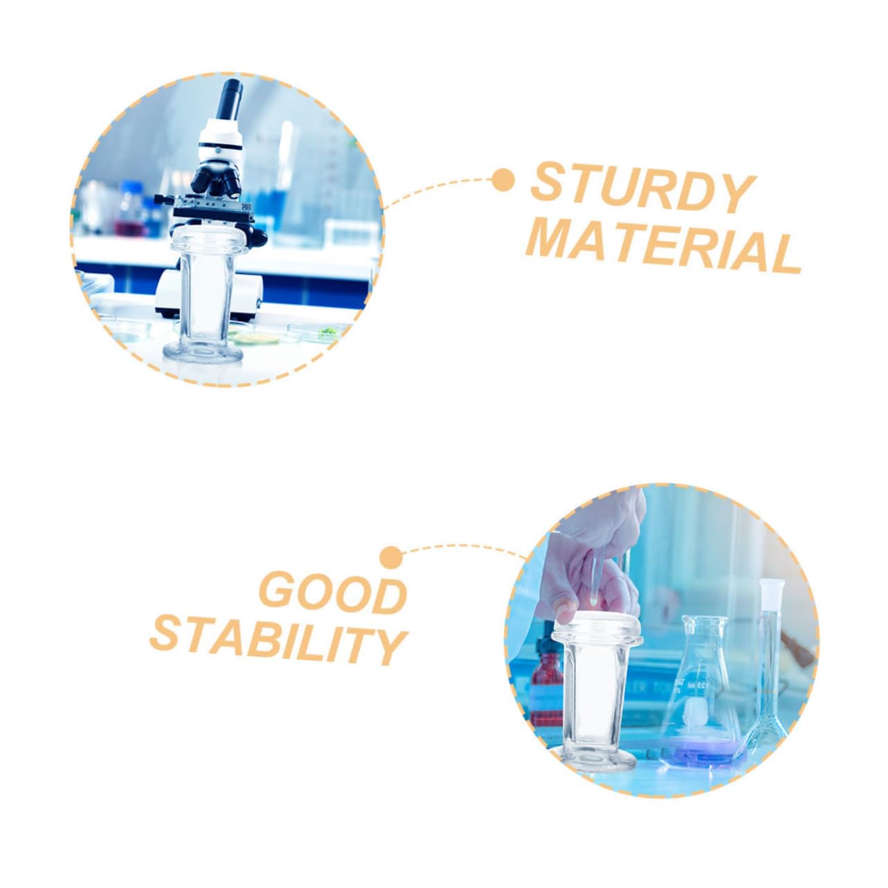 Garneck Barattolo Per Colorazione Coplin in Vetro Coperchio, Capacità 60 Ml, Contiene 5 Vetrini Per Microscopio, Vasca Di Colorazione Per Laboratorio Scientifico e Conservazione Reagenti