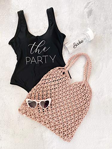 ModParty Braided Beach Bag Boho Tote Macrame Handbag (Pink)4