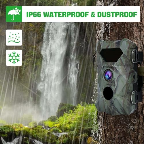 Coolifepro Wildkamera, 4K Video Wildtierkamera, 48MP Wildtierkamera mit Nachtsicht Bewegungsmelder, 35m Erfassungsbereich, IP66 Wasserdicht & 32GB SD Karte für Tierbeobachtung Sicherheitsüberwachung