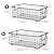 Kingrol 2 Pack Wire Storage Baskets with Handles, Metal Organizer Basket Bins for Home, Office, Nursery, Laundry Shelves Organizer