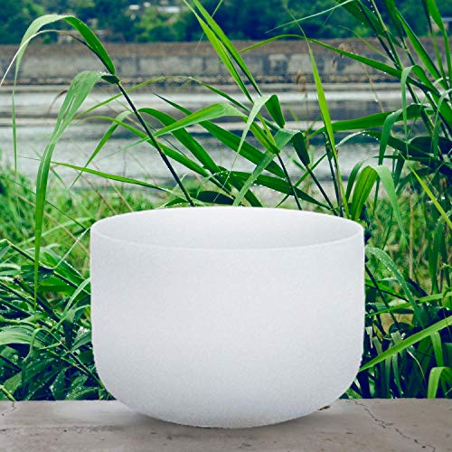 TOPFUND F Note Crystal Singing Bowl Heart Chakra 12 inch, Heavy Duty Carrying Case and Suede Striker included - Thumbnail 6