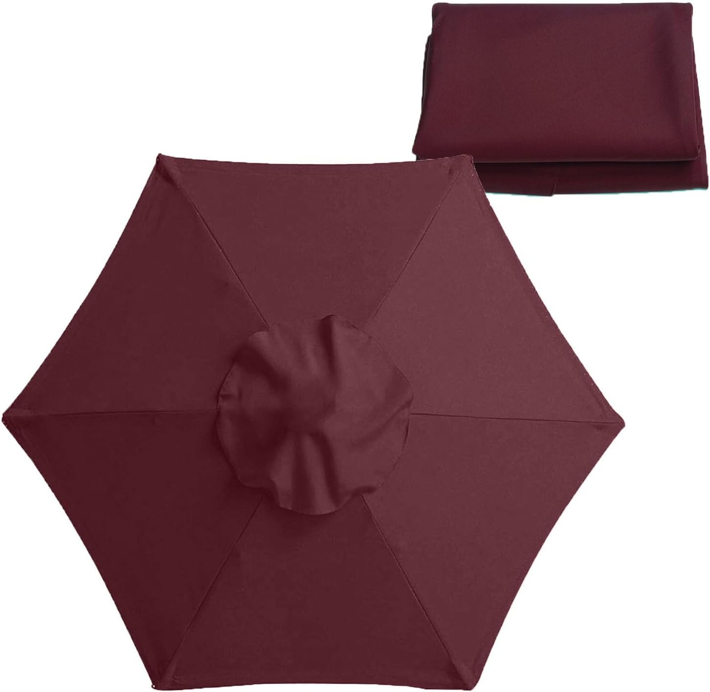 Outdoor Patio Umbrella Replacement Cover Backyard Garden Replacement Parasol canopy 6 Ribs/8 ribs 6.5ft/9ft/10ft Beach Market Sun Shade Replacement Umbrella Canopy(Color:Burgundy,Size:3.0m/10FT(8-ribs
