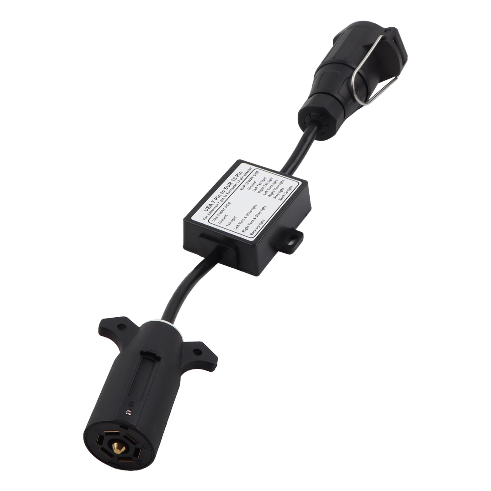anhängeranschluss anhängerstecker kabelbaum 7-Polige Buchse (Us-Fahrzeug) Auf 13 Poligen Stecker (Eu-AnhÄNger) Adapter FÜR AnhÄNger-Beleuchtung