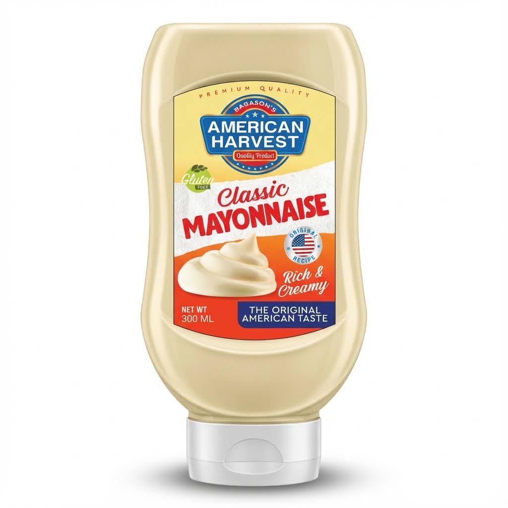 American Harvest Classic Mayonnaise Down Squeezy Bottle, 300ml