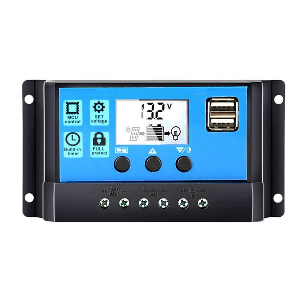 Universal Solar Panel Controller Battery Charge Regulator 12V/24V Auto with Dual USB for DIY-image-28