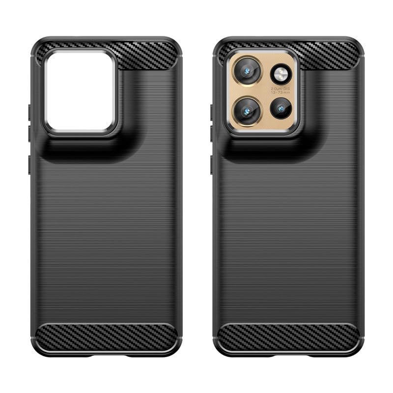 Image of Hybrid Carbon Fiber Back Case for Moto Edge 50 Neo (Black)