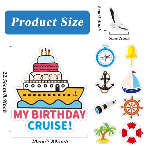 28 imanes decorativos para puerta, tema crucero miniatura 2