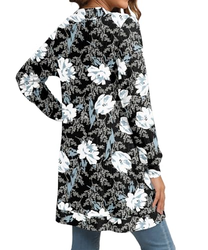 Image of YSYOKOW Cardigan Sweaters for Women Long Sleeve Open Front with Pockets | Long Cardigans for Women Lightweight Soft Casual Dressy Loose Fit Cardigan Sweater with Pockets for Work and Office