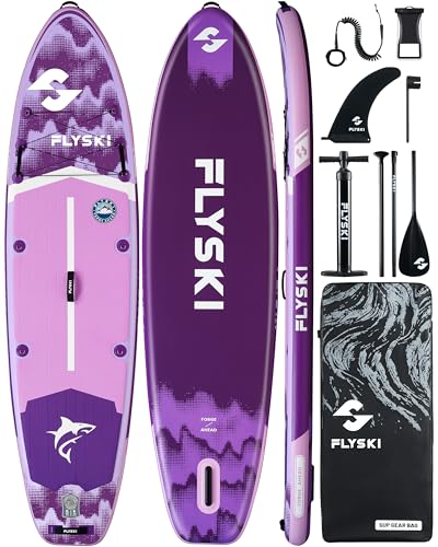 11'x34 Ultra Wide Paddleboards, Inflatable SUP&420lb Capacity for All Skill, Stand-up Paddle Board for Adults, Yoga/Fishing/Family, EVA Deck, US Fin, High-Pressure Pump, 100L Bag, Safety Leash