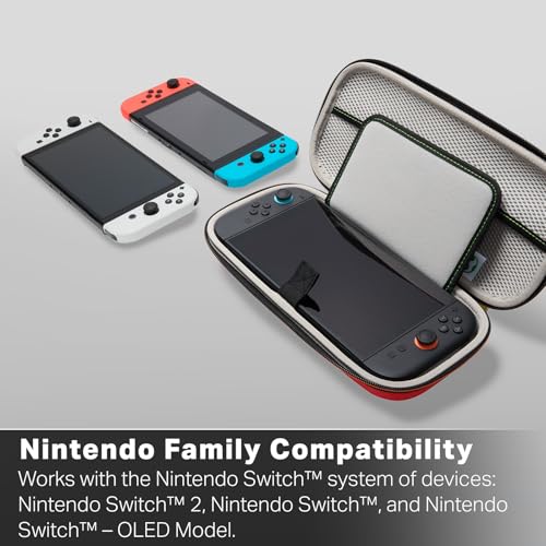 Image of PowerA Protection Case for Nintendo Switch 2 - Mario & Yoshi, Officially Licensed, Protective Storage, Holds up to 9 Game Cards and 2 microSD Express Cards, Integrated Play Stand