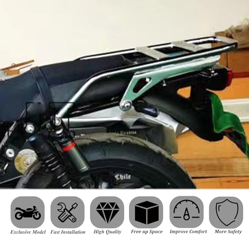 Compatible with Honda CB1100 CB1100 EX CB1100 RS 11-22 Motorcycle Rear Luggage Rack Chrome Cargo Carrier Steel Rear Tail Storage Rack Top Case Holder Support Bracket Motorcycle Accessories(CB1100 RS) - Image 5