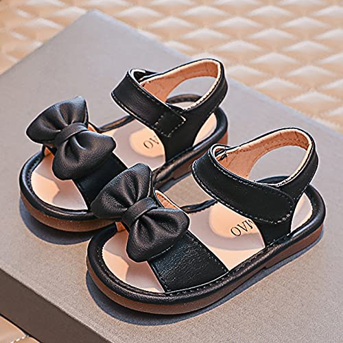 Baby Girls Bow Open Toe Sandals Summer Flat Wide Shoes Toddler Kids 𝗟ow Heels Shower Beach Dress Dance Shoes Fashion2