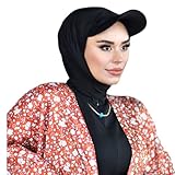 para life Turban Hat-Turbans For Women-Hijab For Women|Hair Wraps-Head Wraps For Women|Hijab Undercap-Caps-Instant Hijab (Turban Hat With Shawl, Black)