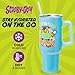 Silver Buffalo Scooby Doo Mystery Machine Featuring Shaggy, Velma, Fred and Daphne Double Walled Stainless Steel Tumbler with Handle and Straw, Fits in Standard Cup Holder, 40 Ounces