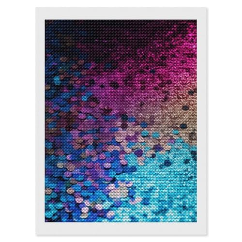Kit peinture diamant adultes ELUZZIZUT strass ronds décoration murale