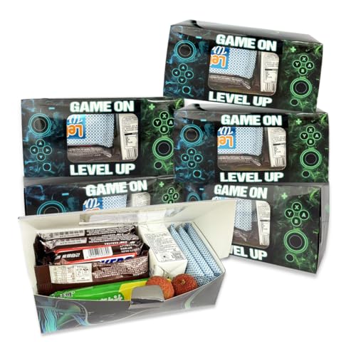 Shescrzionu Video Game Party Favors Boxes 12 PCS-Perfect Gamer Decors Party Favor Boxes with Window, Birthday Decorations Video Game Birthday Decorations Bags Gifts Aa10