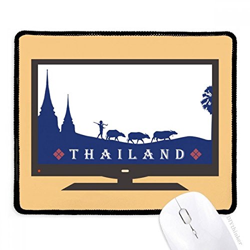 Alfombrilla de goma antideslizante para ratón con diseño exclusivo de la cultura de Tailandia