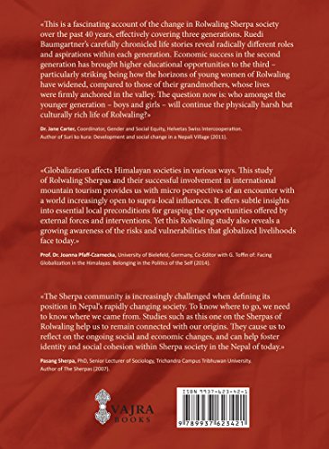 Farewell to Yak and Yeti: The Rolwaling Sherpas Facing a Globalised World