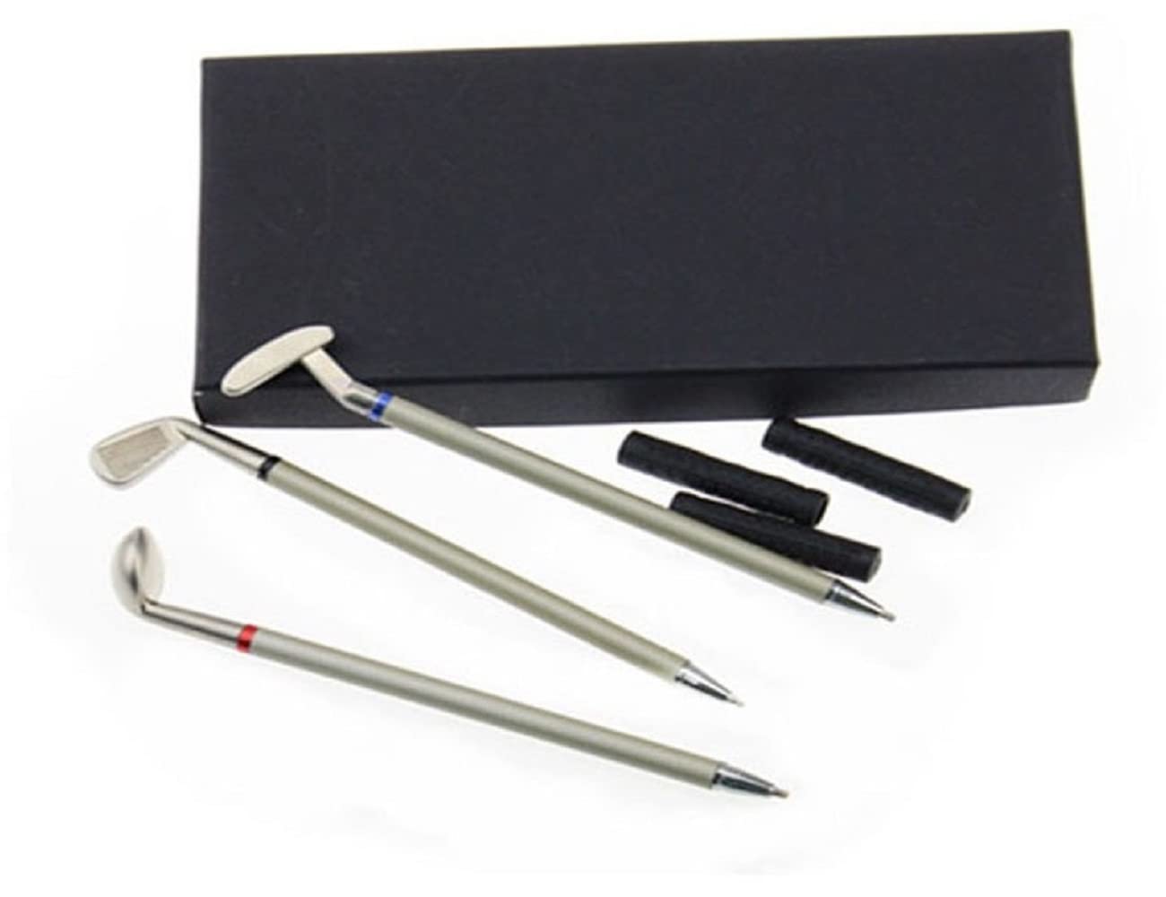 Golf Penne Regalo Set/Mazza da Golf Penna a Sfera in Scatola Regalo Nero/Golf Regalo