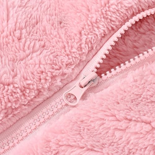 Boys Girls Solid Plush Fleece Jacket Toddler Kids Soft Thicken Long Sleeve Zipper Outwear Sweater Coat for Baby4