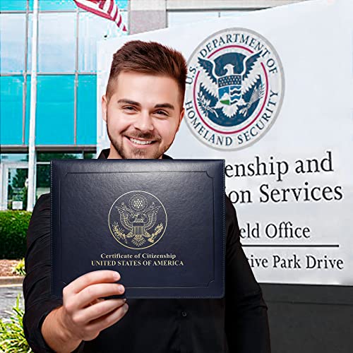 Sunee Us Citizenship Certificate Holder - Us Citizenship Gifts - Pu Naturalization Certificate, Gold American Seal Logo Certificate Of Citizenship Cover, Padded With Cover #TOP6