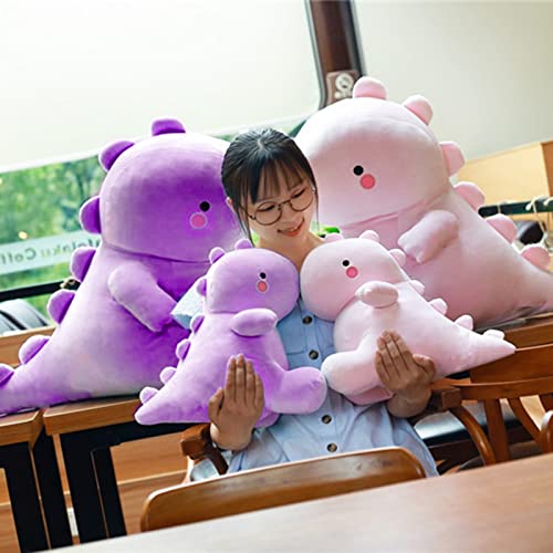 Image of Cute Dinosaur Plush Toys, Fat Dinosaur Stuffed Animals Toys Dolls, Soft Plush Stuffed Dino Plushie, Birthday Gifts for Kids Girl Boys (Purple 20 CM)