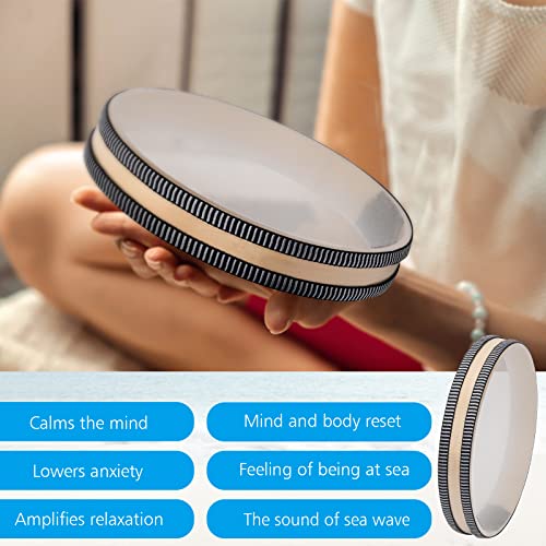 Hofeztey OD10 Ocean Drum, 10 Inch Sea Wave Drum For Meditation & Relaxation, Natural Color Rain Drumfor Stress Relief, Musical Sound Healing Instruments Ocean Sound Drum thumb #1