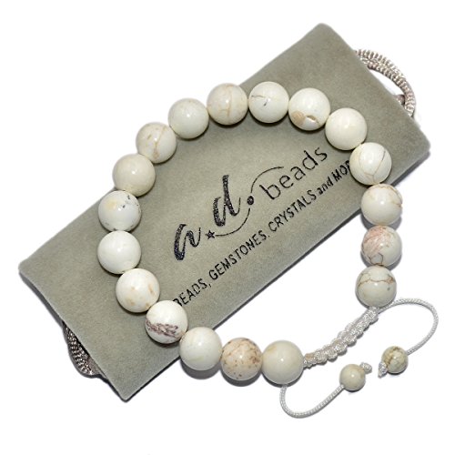 Image of AD Beads Natural 10mm Gemstone Bracelets Healing Power Crystal Macrame Adjustable 7-9 Inch