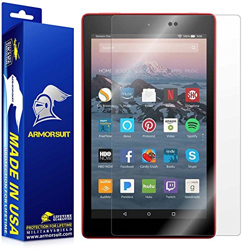 ArmorSuit MilitaryShield Screen Protector for All-New Fire 8 (7th Gen - 2017 Release) - [Max Coverage] Anti-Bubble HD Clear Film