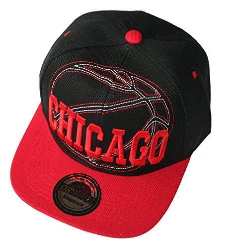 Casquette Snapback - Baseball - CHICAGO NOIR ROUGE Cover