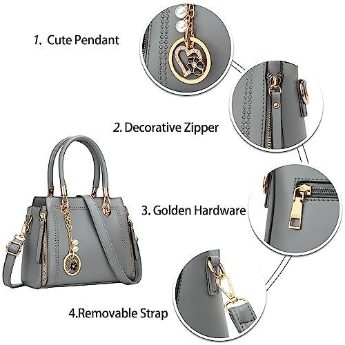 Image of KKXIU Women Satchel Purses and Handbags Handle Shoulder Bag | Stylish Womens Satchel Handbags Purse Crossbody Purses for Women