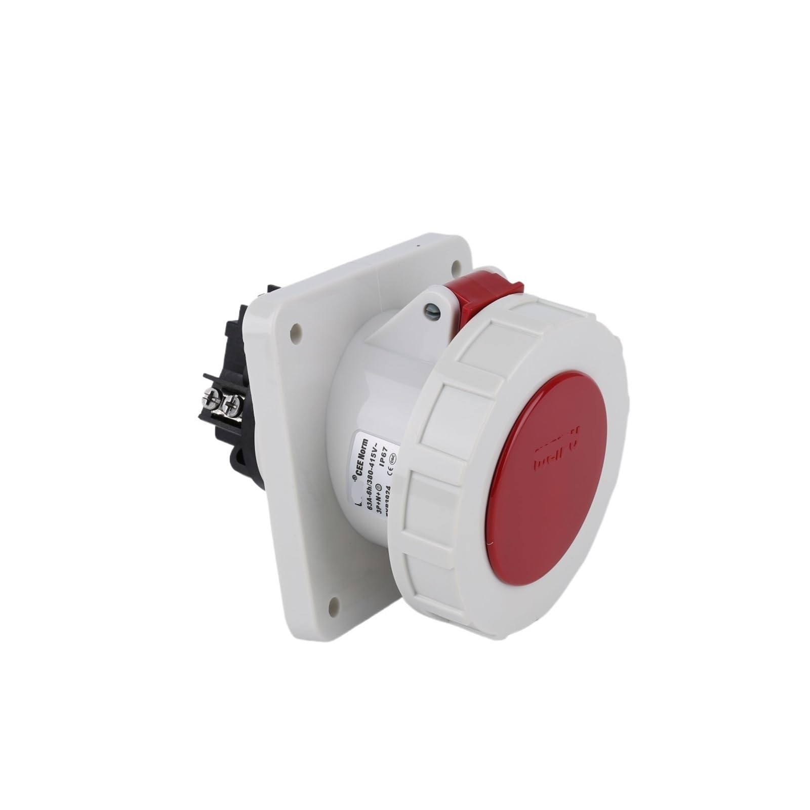 TYP3924 Industriestecker Verdeckte Schrägsteckdose 63A 5-adrig IP67