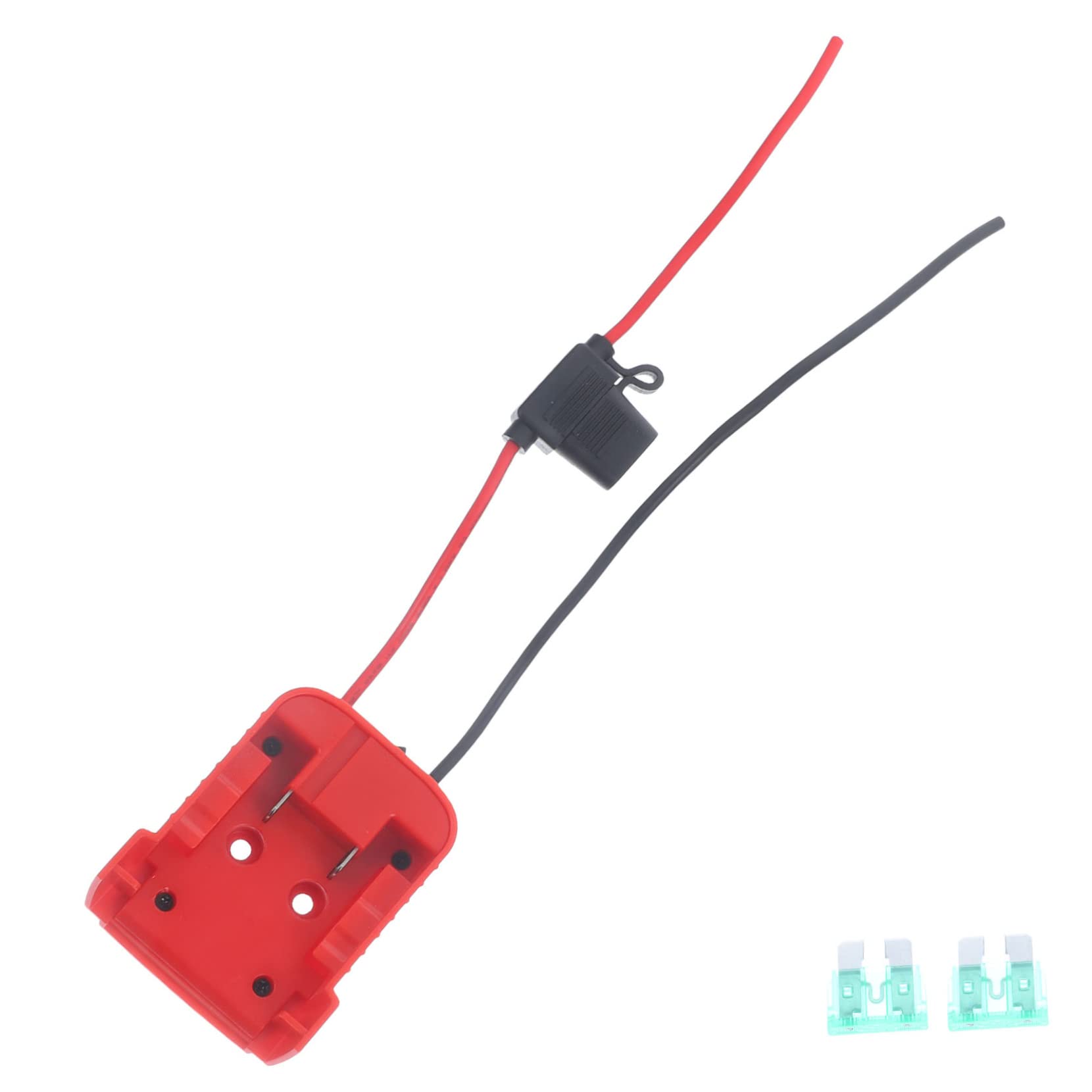 DOITOOL Adaptador De Corriente para Coche De 3 Piezas Conector De Batería De Plástico De 18 V Fácil De Instalar.