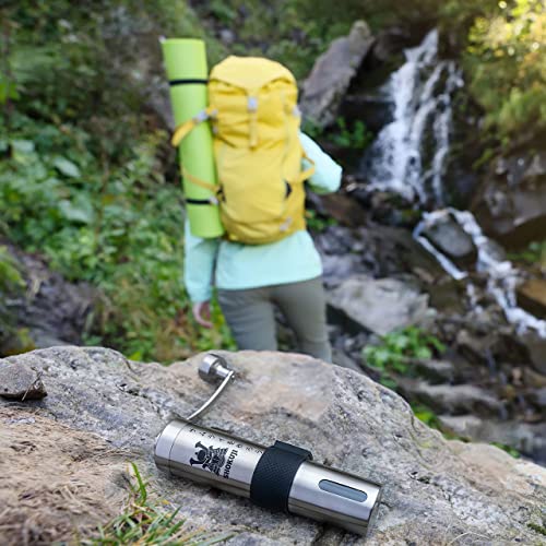 SHOKUJI Manuelle Edelstahl-Kaffeemühle - Grinder/Handmühle mit stufenlos verstellbarem Keramik-Mahlwerk, viel Zubehör… – Bild 8