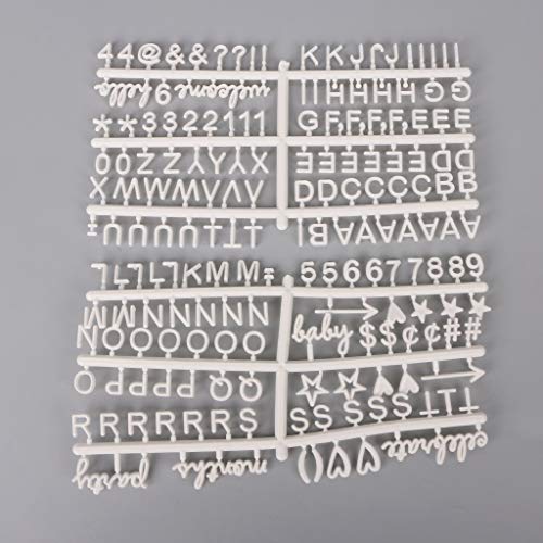 veeu Filz Letter Board als Fotoclips für austauschbare Buchstabenbrett Message Board Buchstaben Weiß minimalistisch