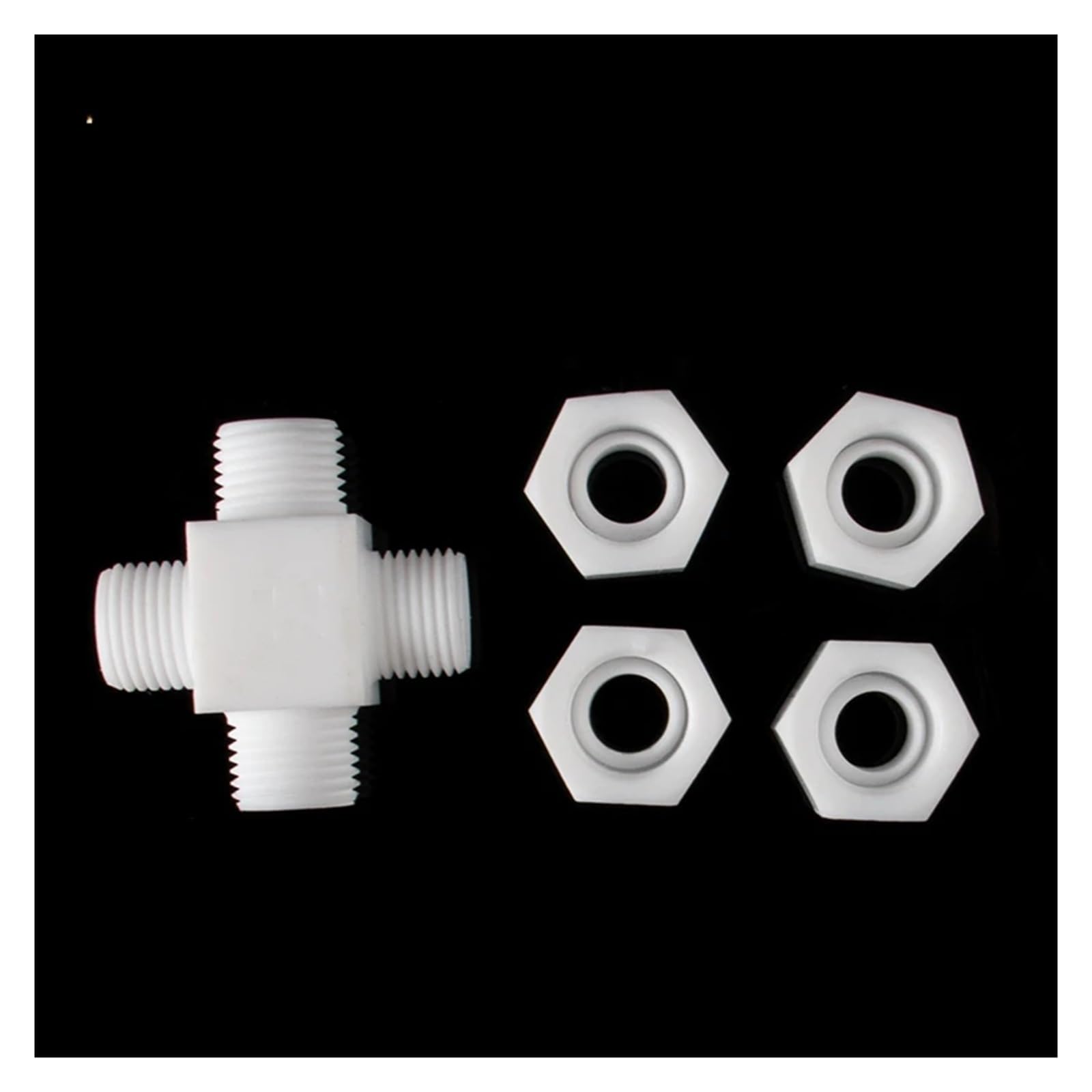 Raccord de compression for tube de 1/8" 1/4" 3/8" 1/2" 1" OD, croix 4 voies, 3 4 6 8 10 12 mm, raccord de tuyau, adaptateur de connecteur(4mm)